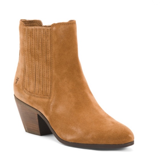 FRYE Suede Sandra Chelsea Booties